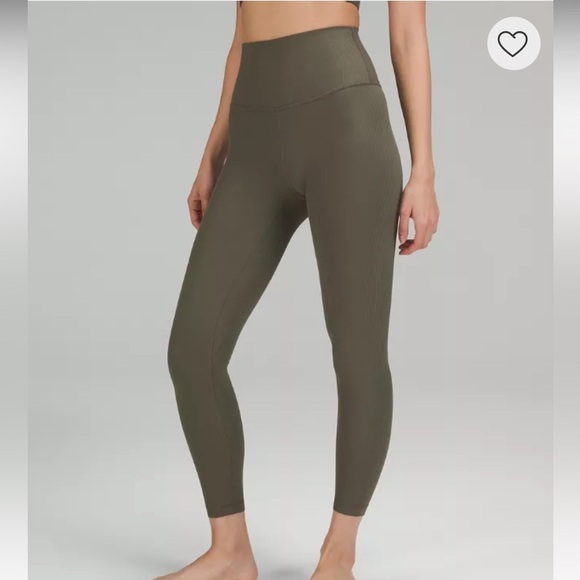 Lululemon Align Ribbed High-Rise Pants Olive Green Size Small - Picture 1 of 7